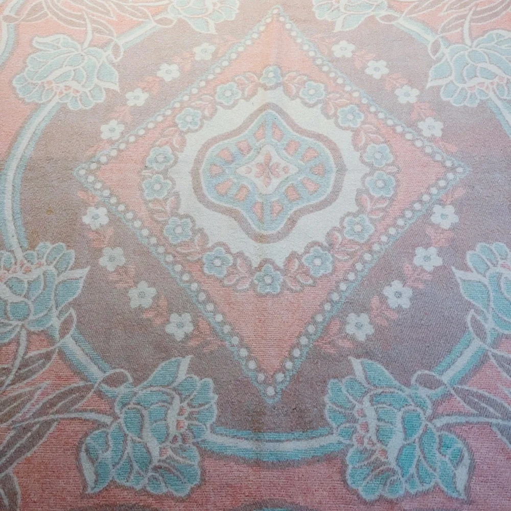 Vintage Wool Orr Health Felt & Blanket Company Holland Tulip Floral Throw - Picture 10 of 11